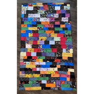 Handmade Hand Quilted Throw‎ / Beach/ Picnic/ Toddler / Crib Quilt 41.5”x 75” #2